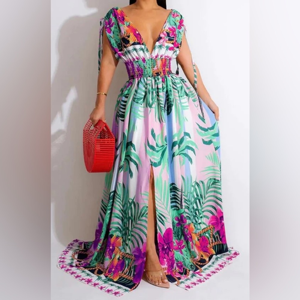 Women Long summer flower dress